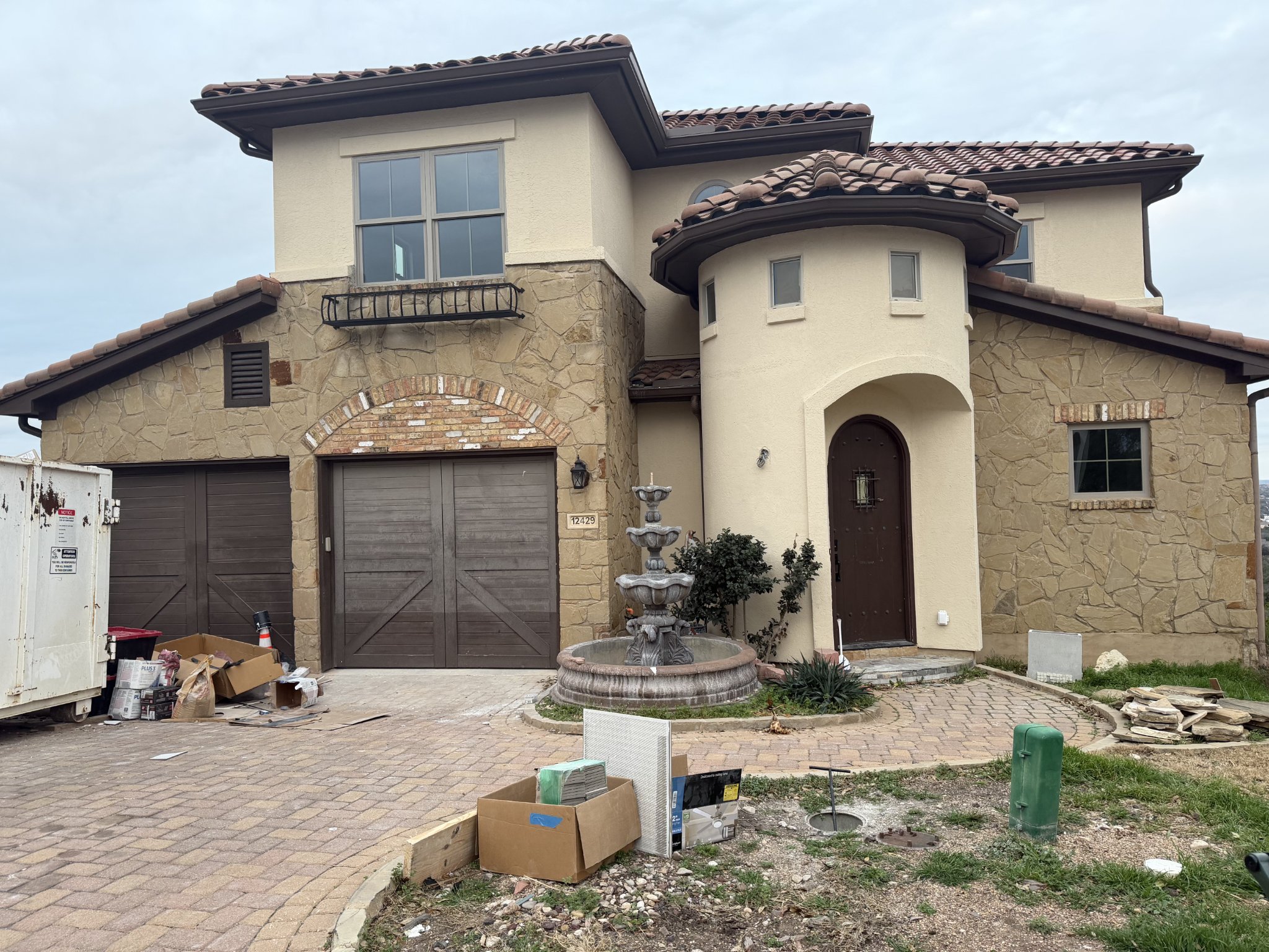 Mediterranean Courtyard Charm before