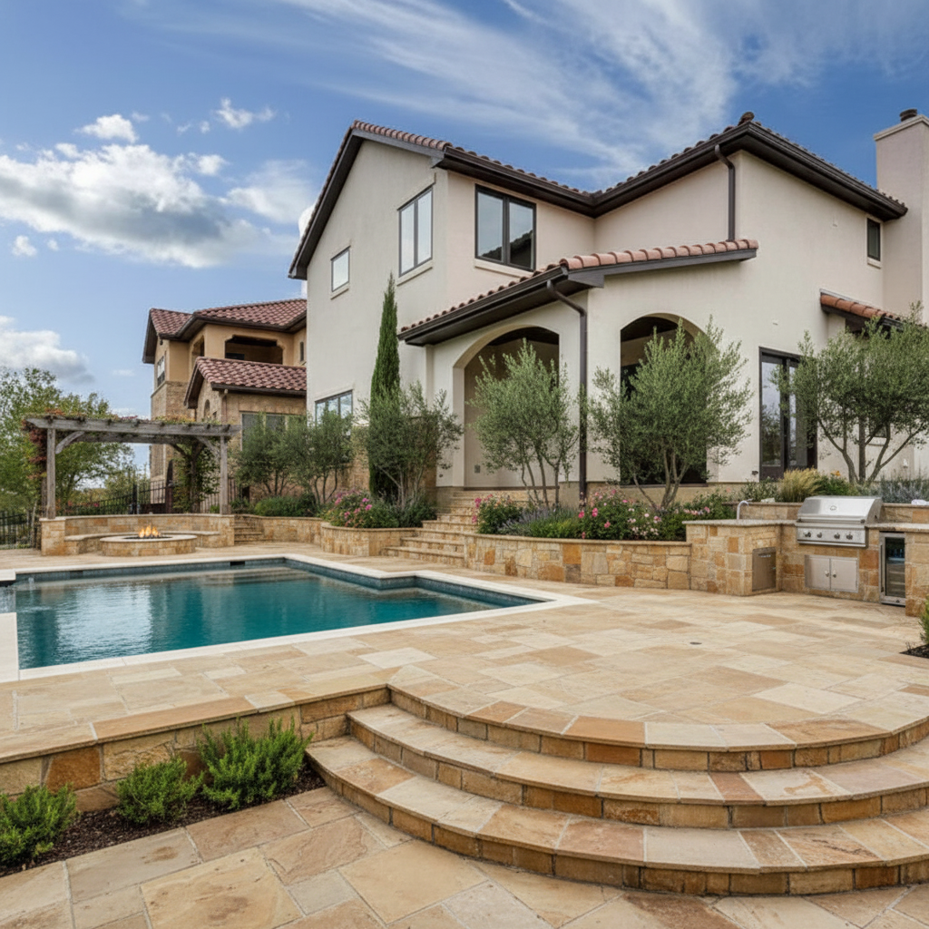 Mediterranean Courtyard Charm after